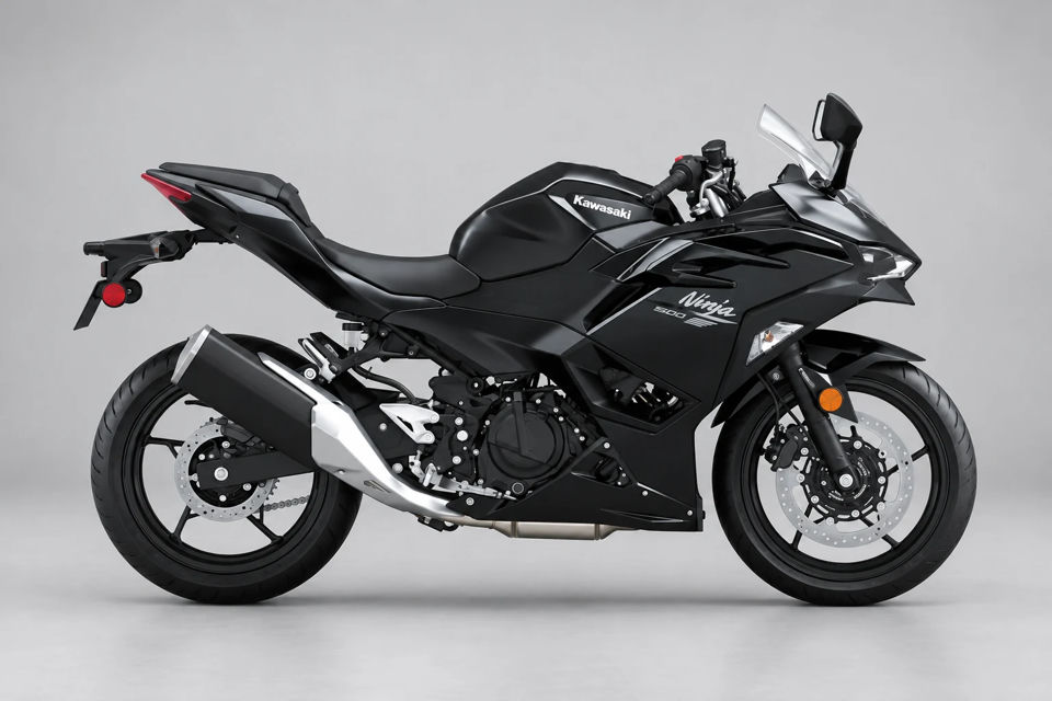 2026 Kawasaki Ninja® 500 Metallic Flat Spark Black photo 1