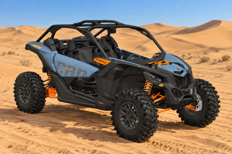 2026 Can-Am Maverick X3 DS Turbo Scandi Blue & Orange Crush photo 1
