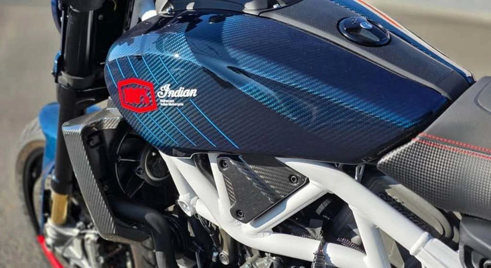 2024 Indian Motorcycle Motorcycle® FTR x 100% R Carbon Blue Candy Carbon photo 4